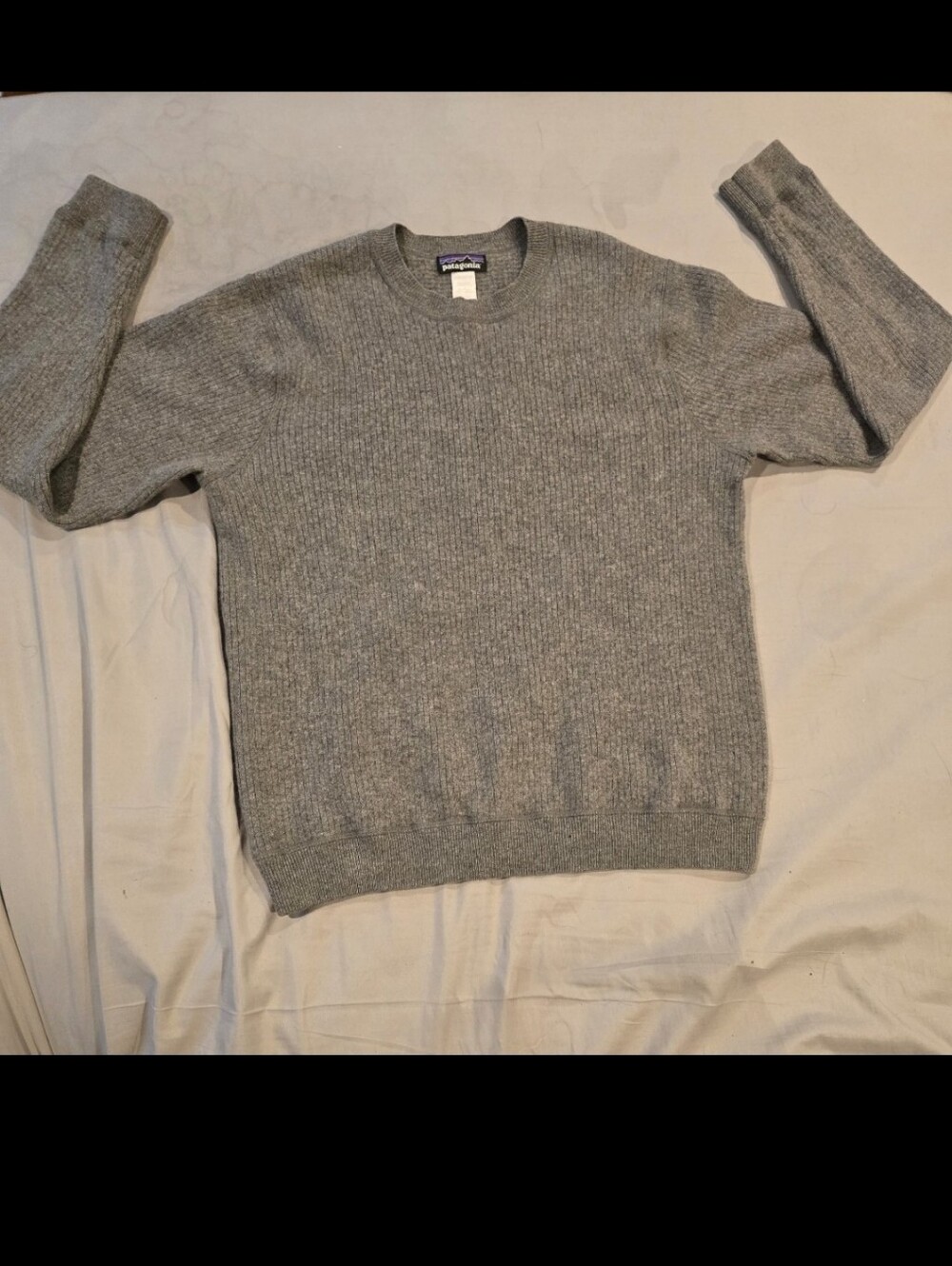 Patagonia Mens Recycled Cashmere Crewneck Sweater Forge Grey Size Large